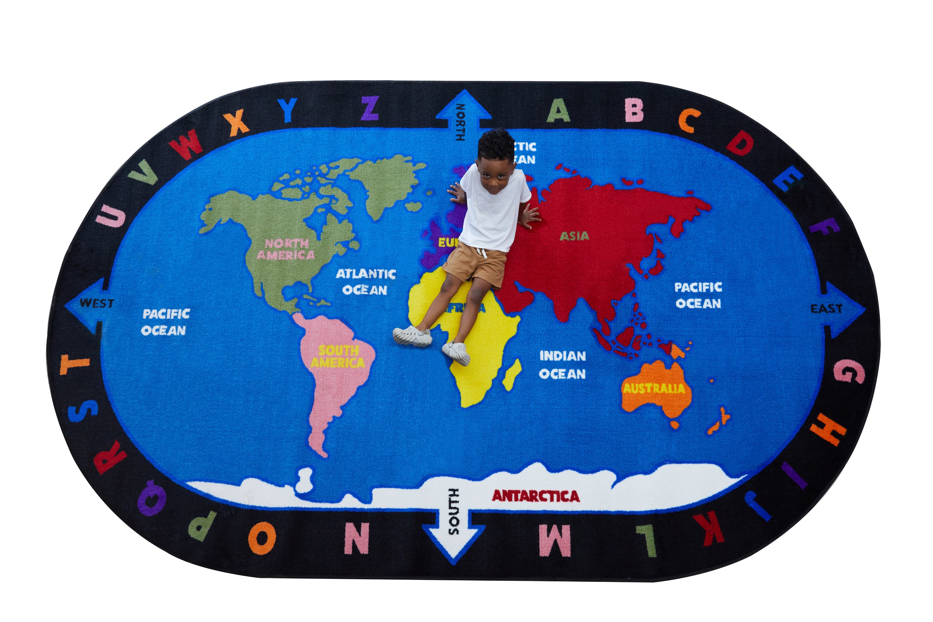 Alphabet and World Classroom Rug – KidCarpet.com