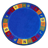 Colors Alphabet Circle Learning Rug