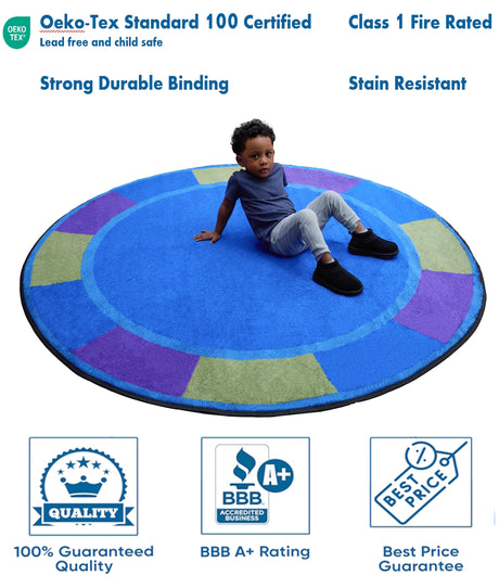 Cool Colors Circle Rug