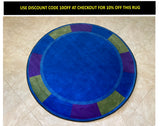 Cool Colors Circle Rug