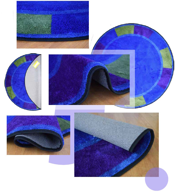 Cool Colors Circle Rug