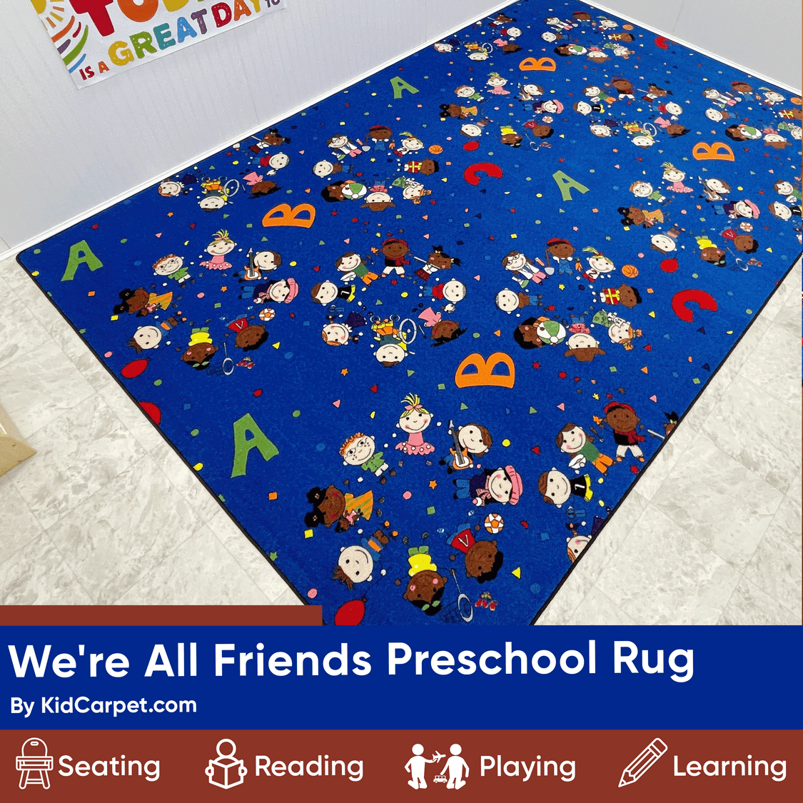 We're All Friends Rug – KidCarpet.com