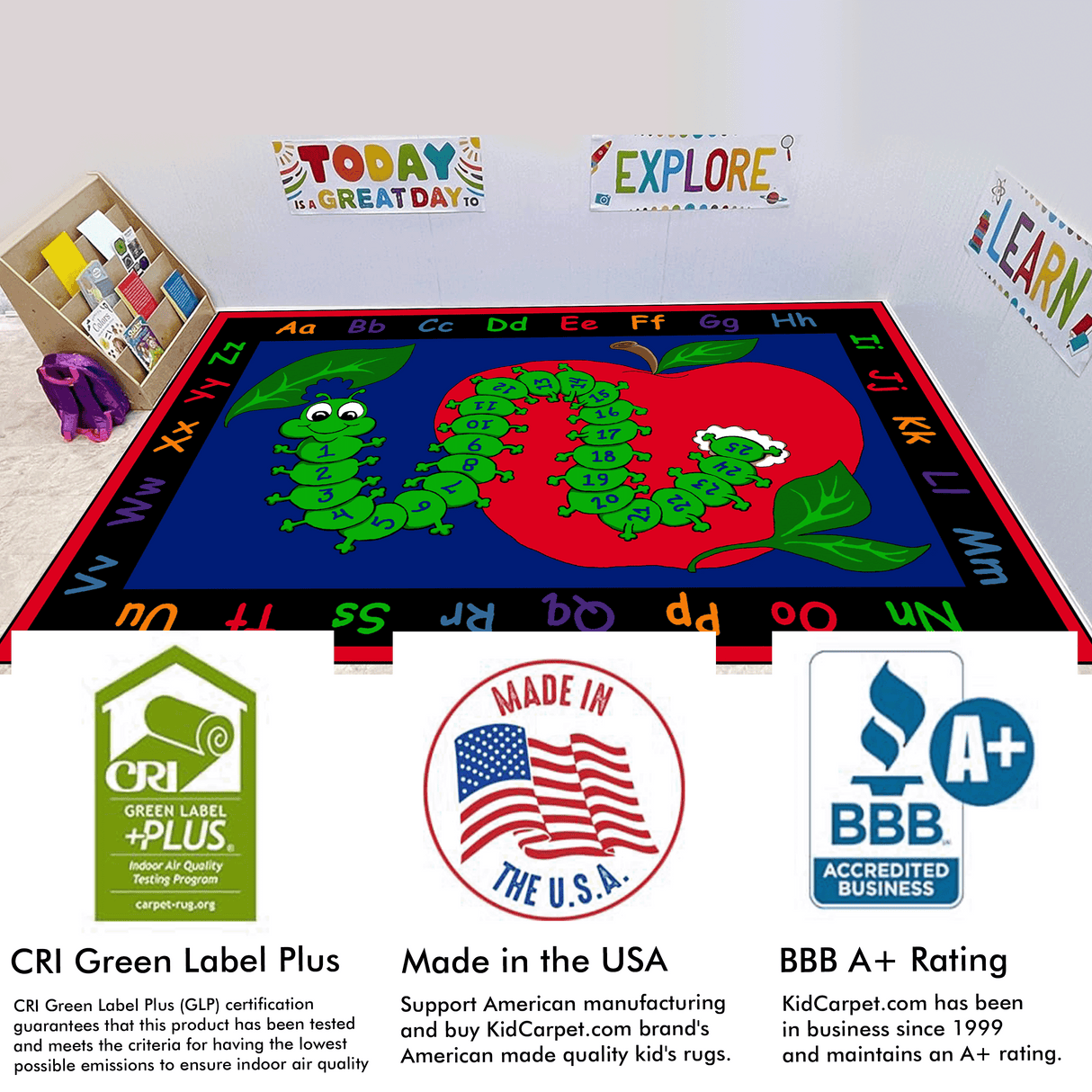 Learn With Inchworm Rug