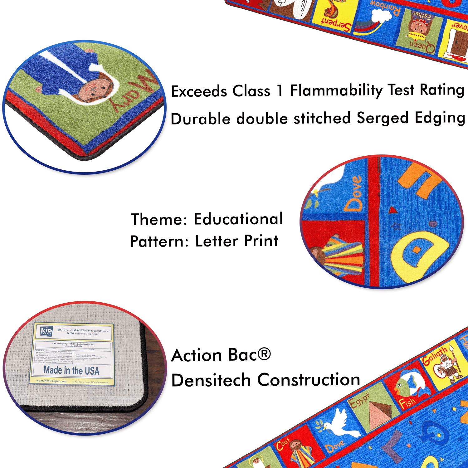 Bible Sunday School Rug With ABCs – KidCarpet.com