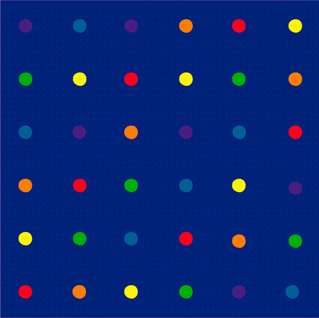 On the Spot Classroom Seating Rug Multi on Blue