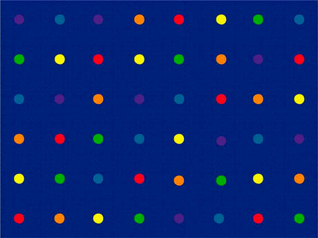 On the Spot Classroom Seating Rug Multi on Blue
