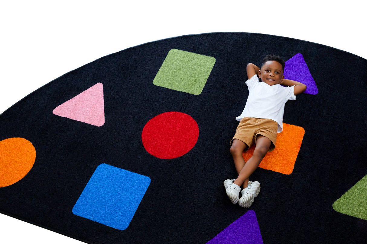 Shapes Seating Semicircle Rug - KidCarpet.com