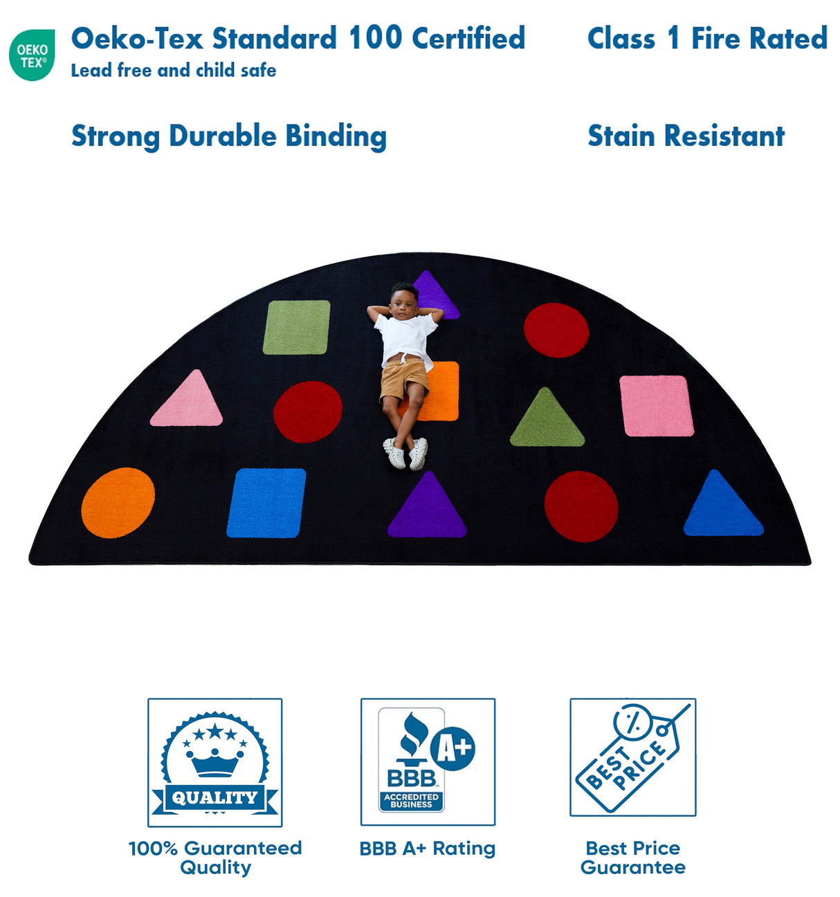 Shapes Seating Semicircle Rug - KidCarpet.com