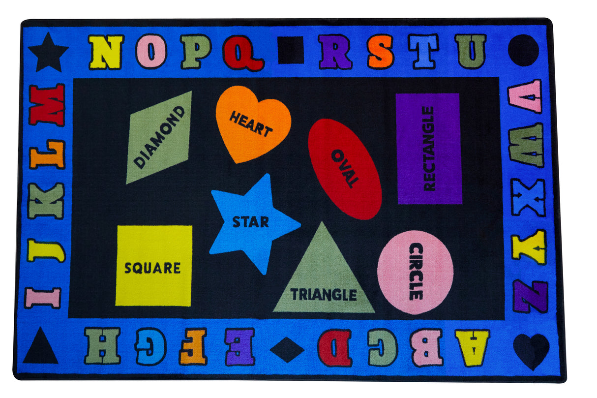 Shapes With The Alphabet Preschool Rug - KidCarpet.com