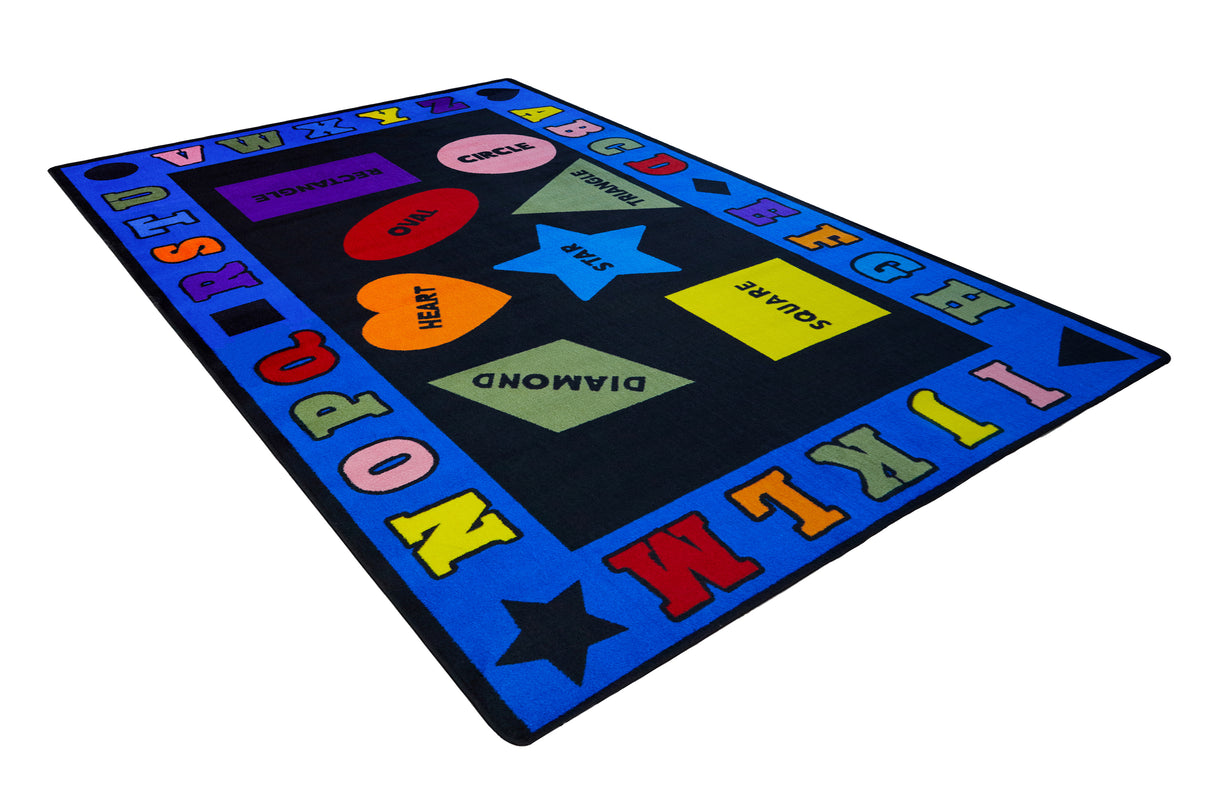 Shapes With The Alphabet Preschool Rug - KidCarpet.com