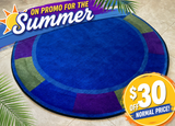 Cool Colors Circle Rug