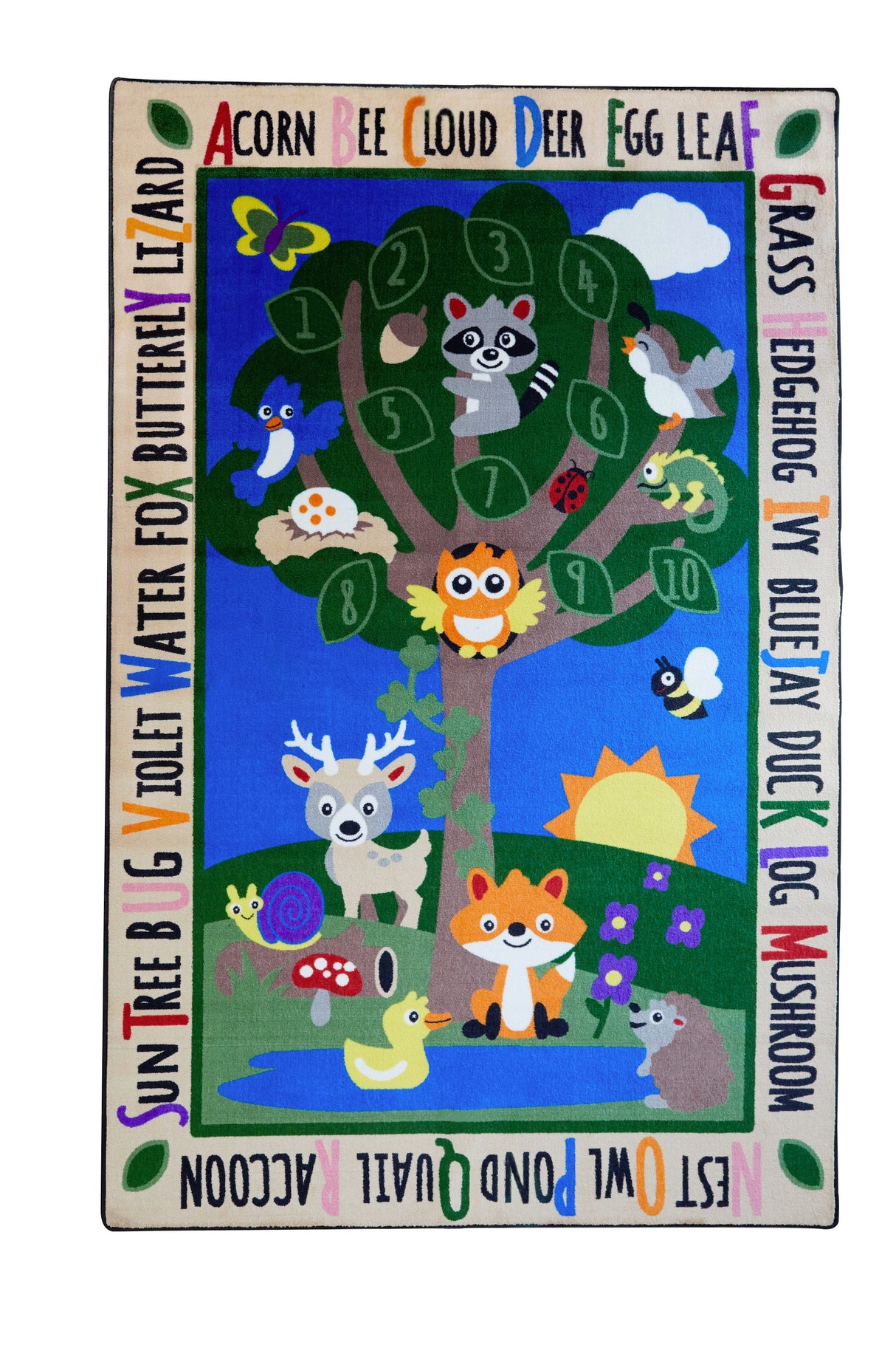 Forest Alphabet Learning Rug - KidCarpet.com
