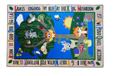 Forest Alphabet Learning Rug