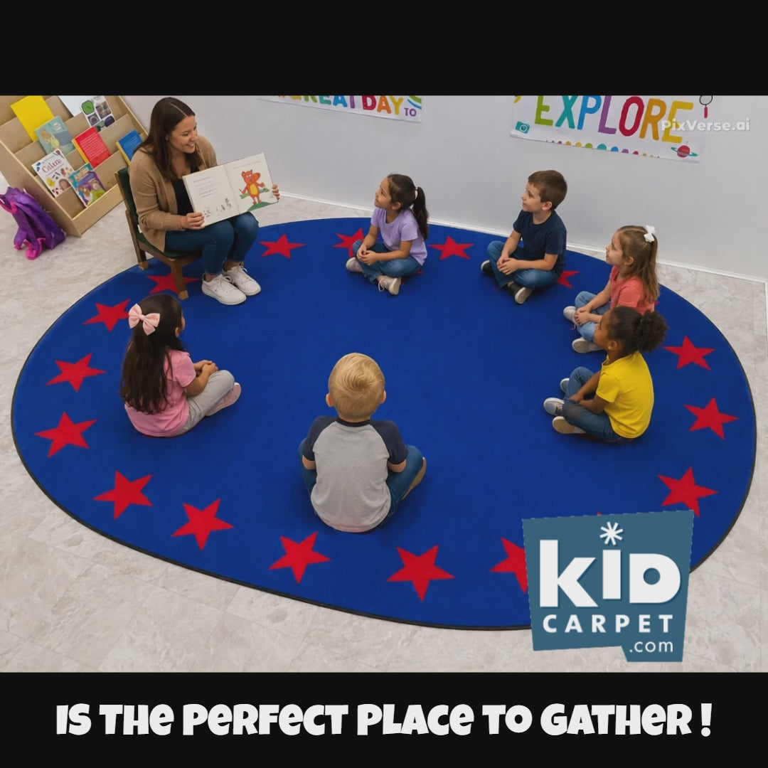 Star Border Classroom Rug