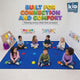 On the Spot Classroom Seating Rug Multi on Blue