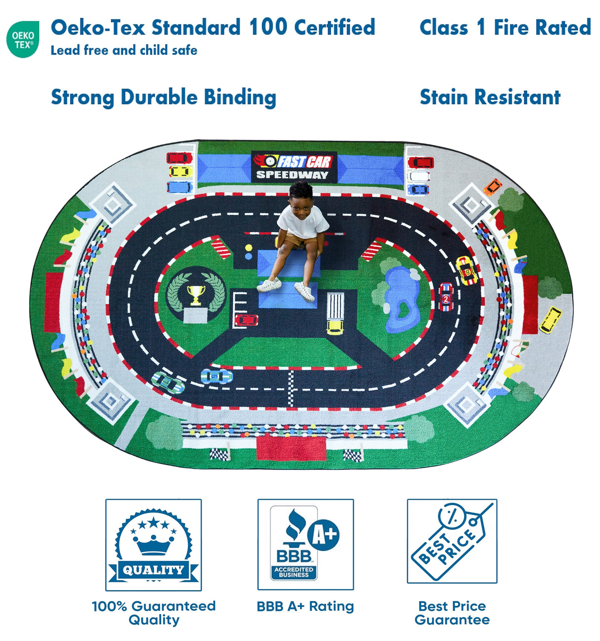 Raceway Rug - KidCarpet.com