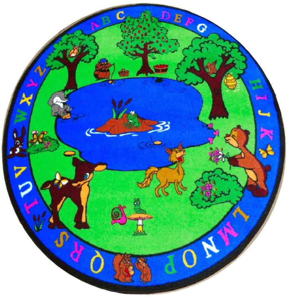 Forest Friends With Alphabet Daycare Rug