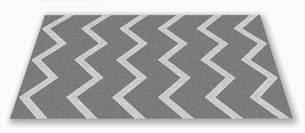 Chevron Kids Rug Grey on Grey - KidCarpet.com