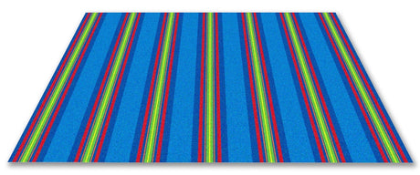 Classic Stripes Kids Rug Cool Blue - KidCarpet.com