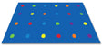 Dots In A Row Wall to Wall Carpet Multi on Blue - KidCarpet.com