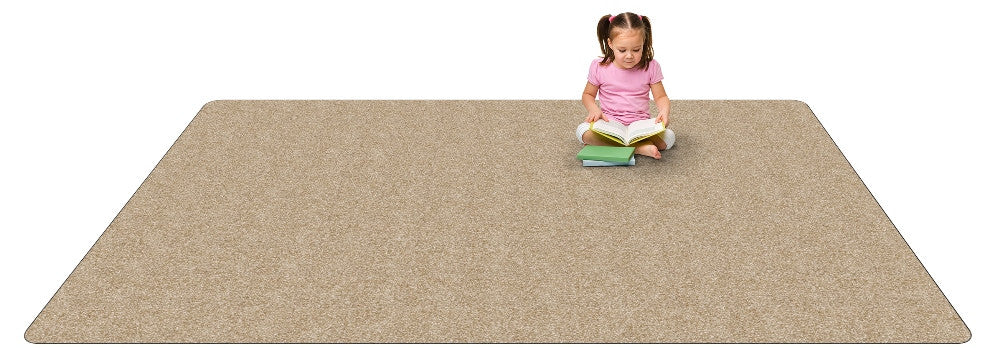 Kid-tastic Solid 30 oz. Almond Kids Carpet Wall to Wall - KidCarpet.com