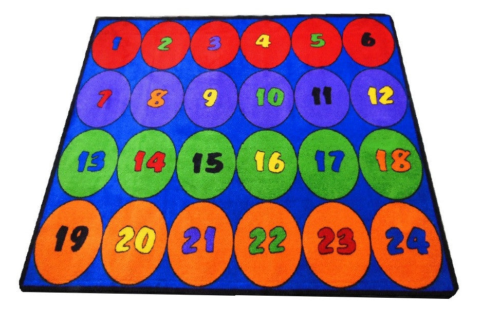 Seating Circles Classroom Rug With 24 Seats - KidCarpet.com