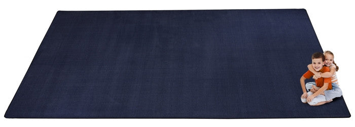 Kid-tastic Solid 30 oz. Dark Blue Kids Rug - KidCarpet.com