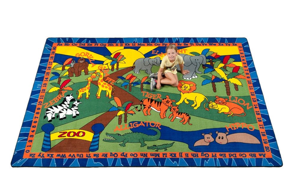 Animals at the Zoo Kids Rug