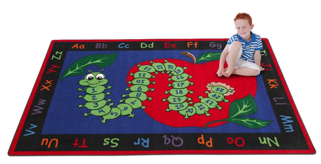 Learn With Inchworm Classroom Rug