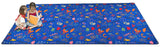 Playtime Doodle Rug Multi on Blue - KidCarpet.com