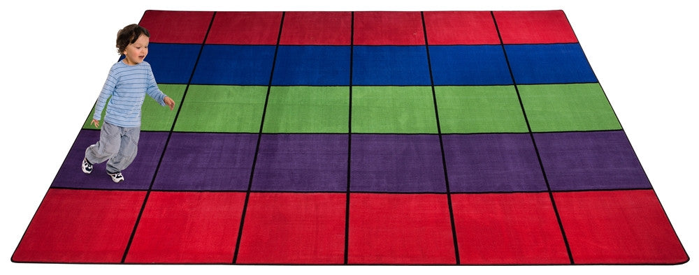 Blocks Seating Rug MULTI With 30 Squares – KidCarpet.com