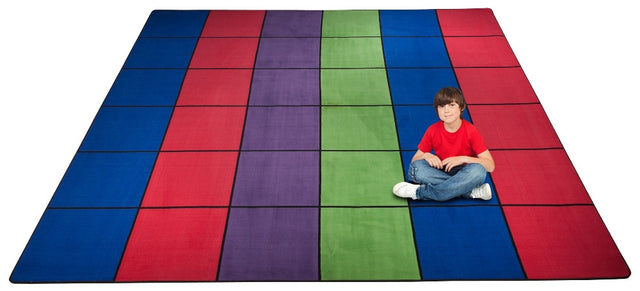 Blocks Seating Rug MULTI With 36 Squares – KidCarpet.com