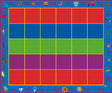 ABC Rainbow Classroom Seating Rug 30