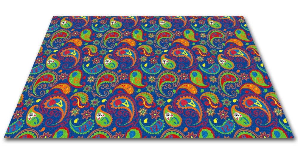 Paisley Rug With ABC - KidCarpet.com