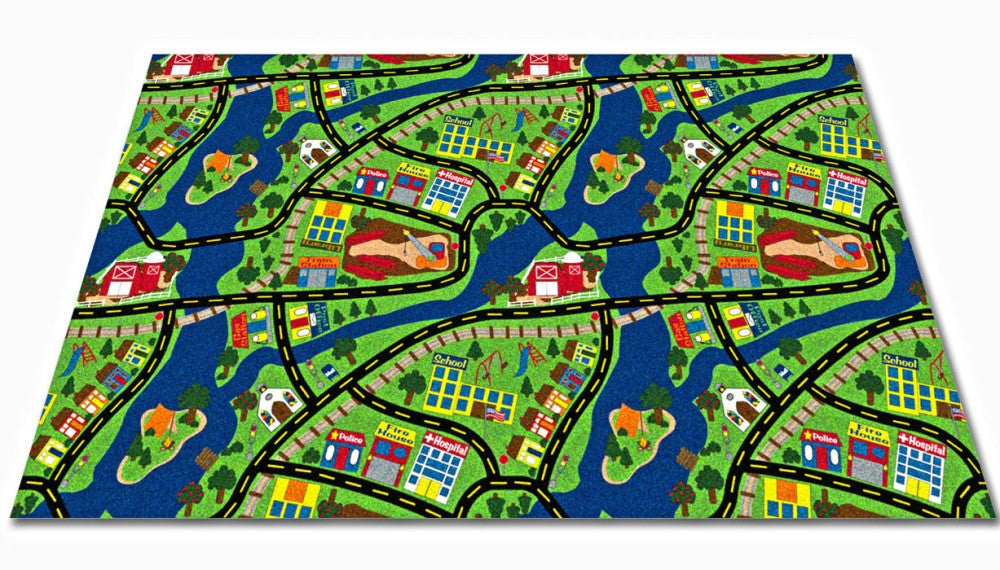 Transportation Activity Wall to Wall Carpet for Kids - KidCarpet.com