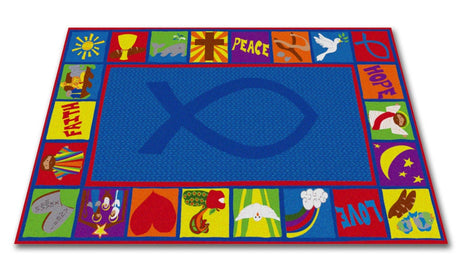 Bible Squares Christian School Rug - KidCarpet.com