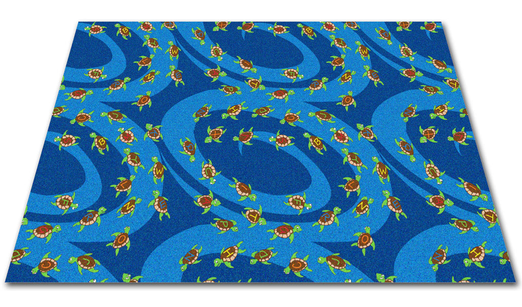 A-B-Sea Turtles Wall to Wall Children's Carpet - KidCarpet.com