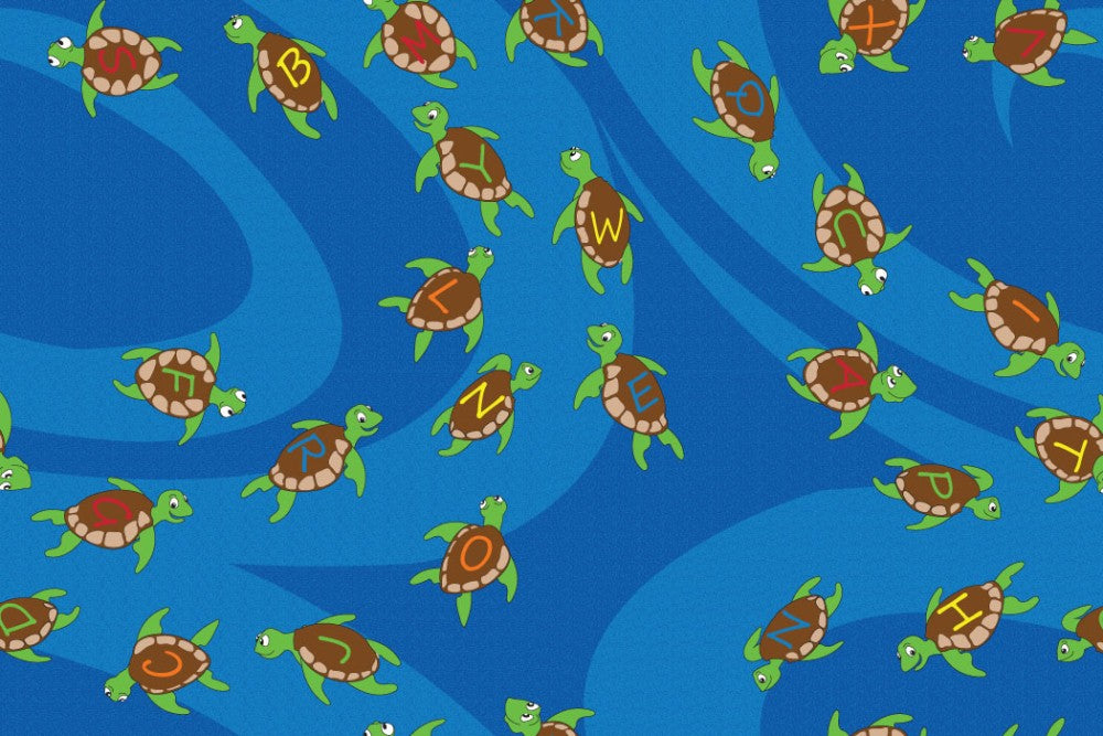 A-B-Sea Turtles Wall to Wall Children's Carpet - KidCarpet.com