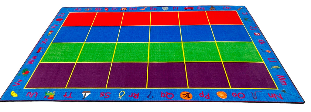 ABC Rainbow Seating Classroom Rug 24