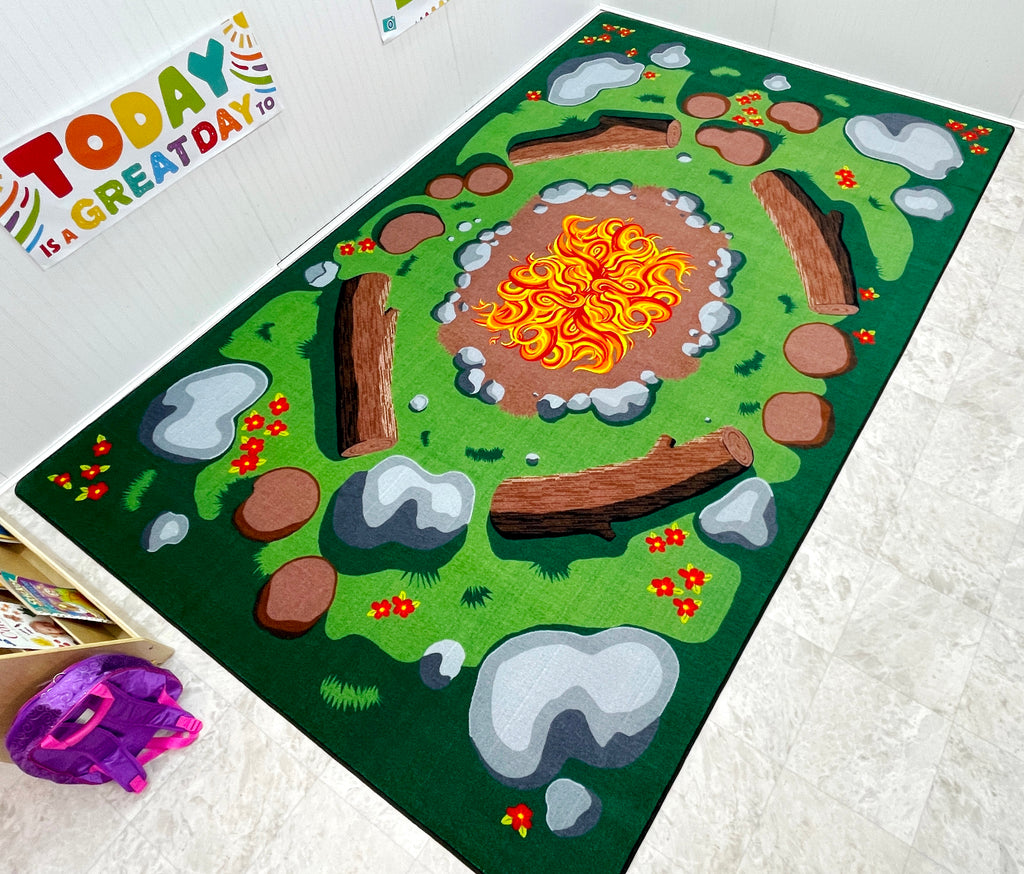 Campfire Playtime Rug - KidCarpet.com