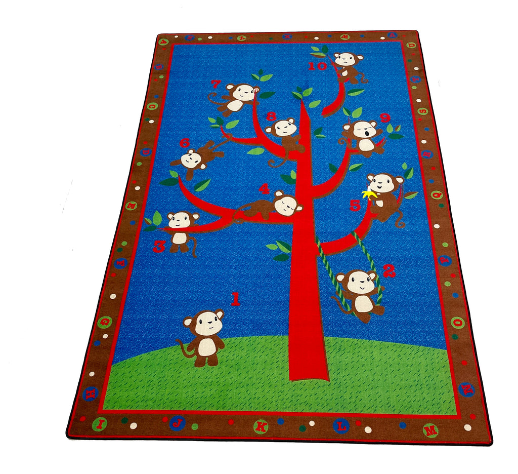 Ten Little Monkeys Rug - KidCarpet.com
