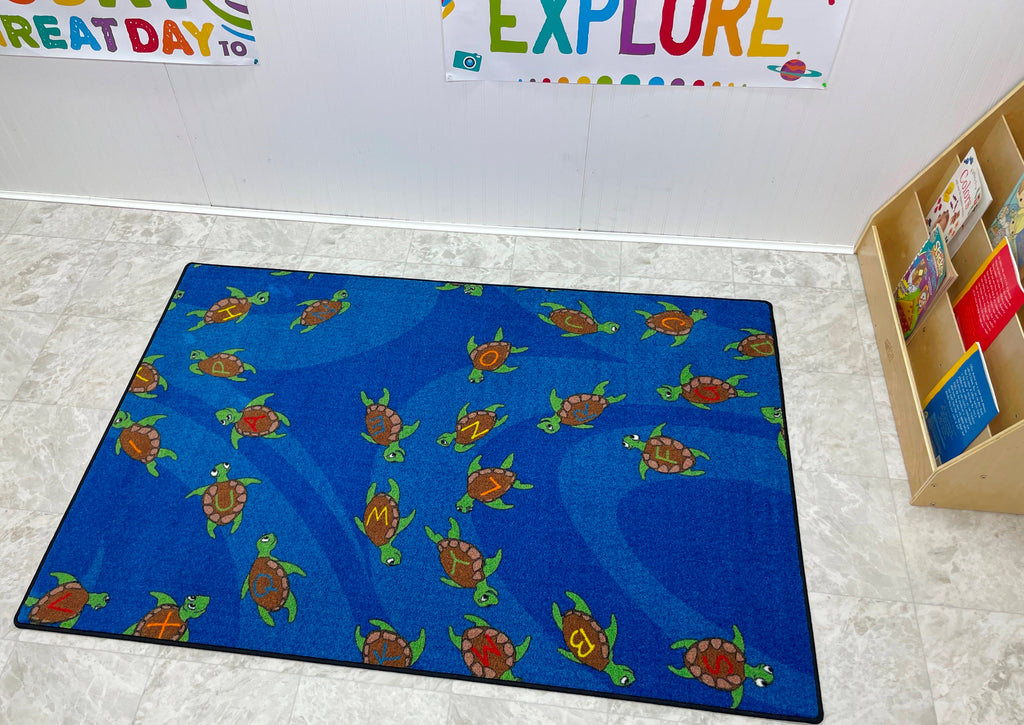 A-B-Sea Turtles Children's Rug - KidCarpet.com