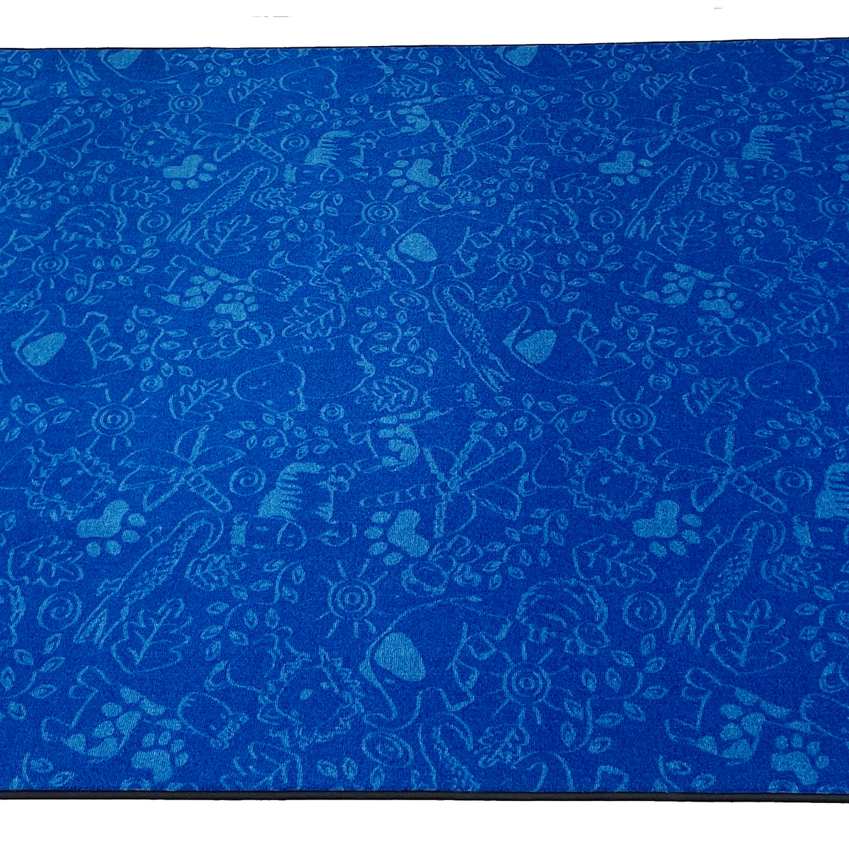Animal Doodles Children's Rug Blue on Blue – KidCarpet.com