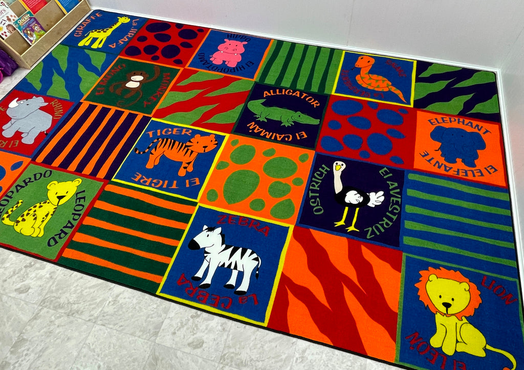 Bilingual Animals School Rug