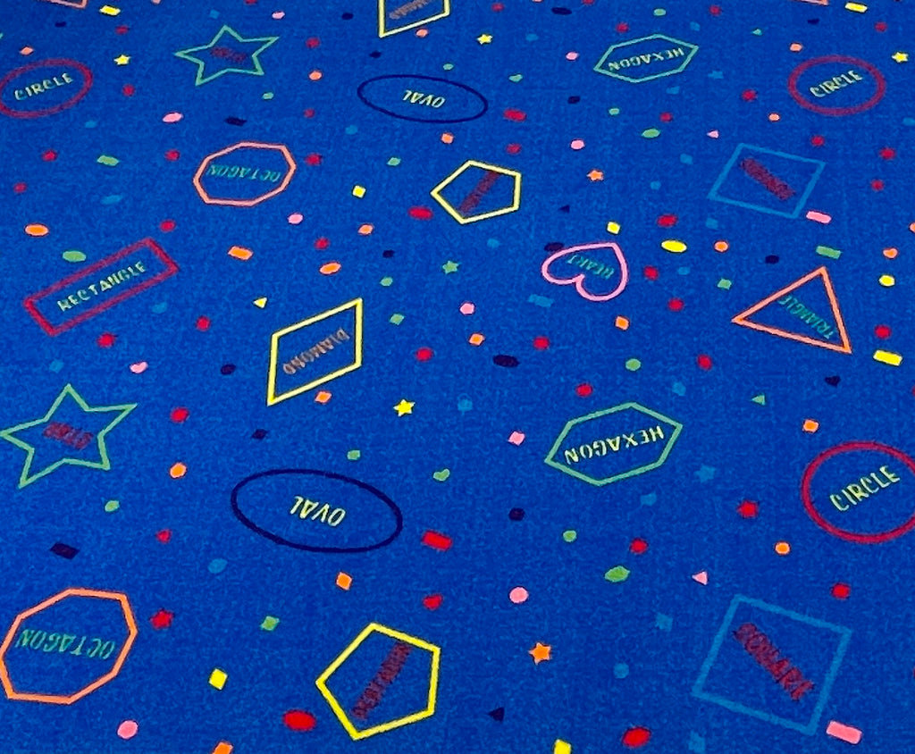 I Know My Shapes Children's Wall to Wall Carpet - KidCarpet.com