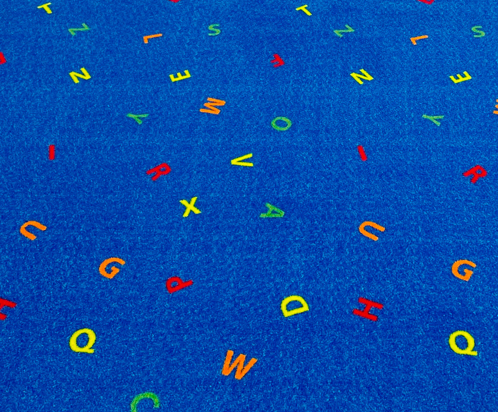 Scattered Letters Children's Wall to Wall Carpet - KidCarpet.com