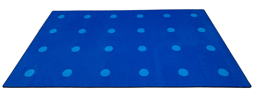 On the Spot Classroom Seating Rug Blue on Blue