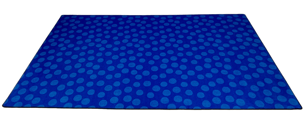 Spots Abound Childrens Wall to Wall Carpet Blue on Blue - KidCarpet.com