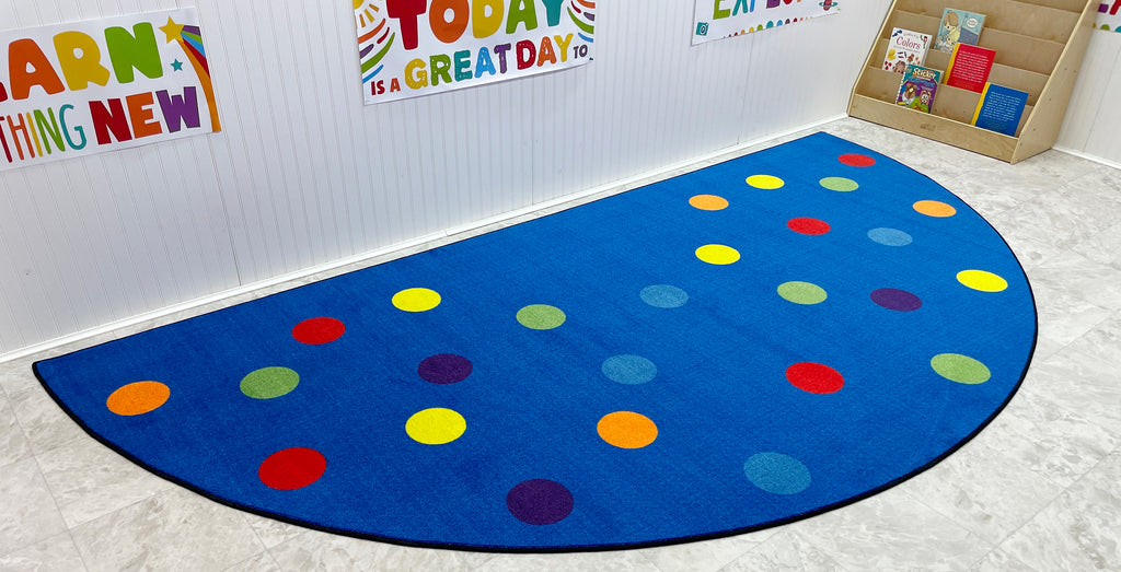 Color Spots Semicircle Rug - KidCarpet.com