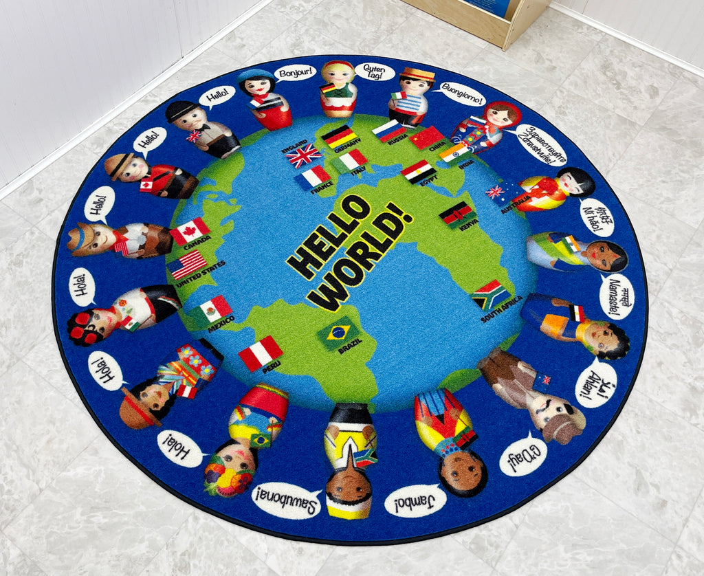 World Greeting Children's Rug - KidCarpet.com